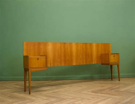 Mid-Century Teak Headboard and Bedside Tables from McIntosh, 1960s For Sale at 1stDibs