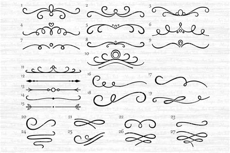 Flourish Svg, Swirl Svg, Divider Svg, Scroll Svg, Flourish Cut File By ...