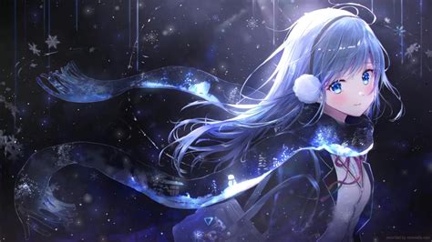 Winter Anime Girl Live Wallpaper - MoeWalls