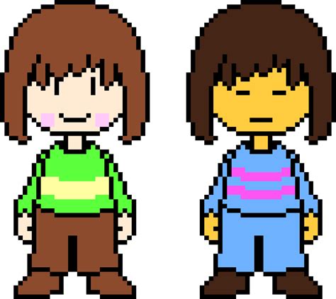 Undertale Chara Png Undertale Frisk Pixel Art Grid Transparent Png ...