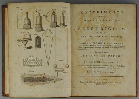 Lot - BENJAMIN FRANKLIN'S 'EXPERIMENTS AND OBSERVATIONS ON ELECTRICITY 1774