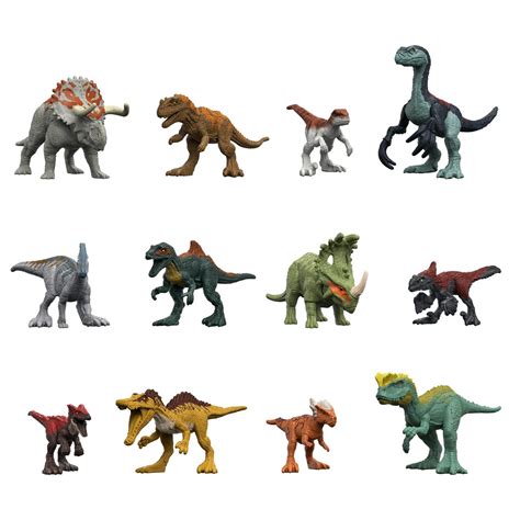 Jurassic World Dominion Mini Dinosaur Figures 20 Small Toys With Authentic Design, In Scale ...