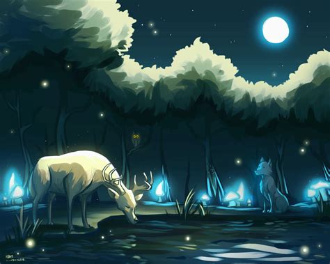 Deer and Wolf by Tk-A on Newgrounds