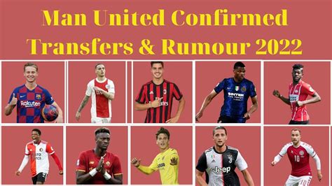 Man United Confirmed Transfers and Rumours Summer 2022 | Transfer Rumour Transfer Rumours, Man ...