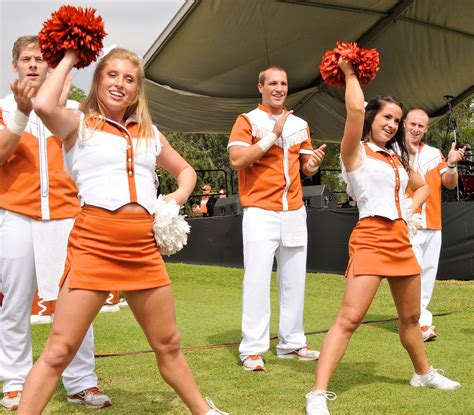 Texas Longhorn Cheerleaders at Pregame Pep Rally outside R… | Flickr