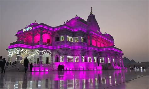 50 Best Prem Mandir Vrindavan Images, Prem Mandir Night View Photos.