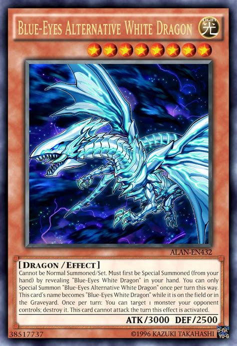 Blue-Eyes Alternative White Dragon by AlanMac95 | Yugioh dragon cards, Rare yugioh cards, Custom ...