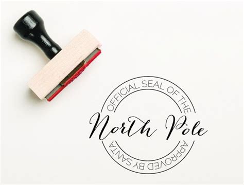 Official Seal of the North Pole Stamp Santa Stamp by TheStampPress ...