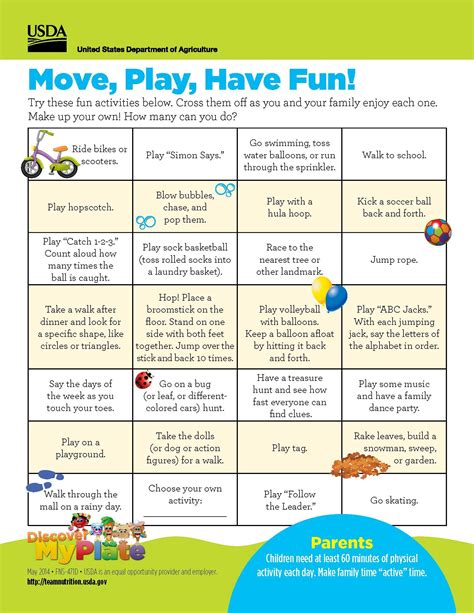 Try these fun ideas to help your child stay physically active! Free family handout from Discover ...