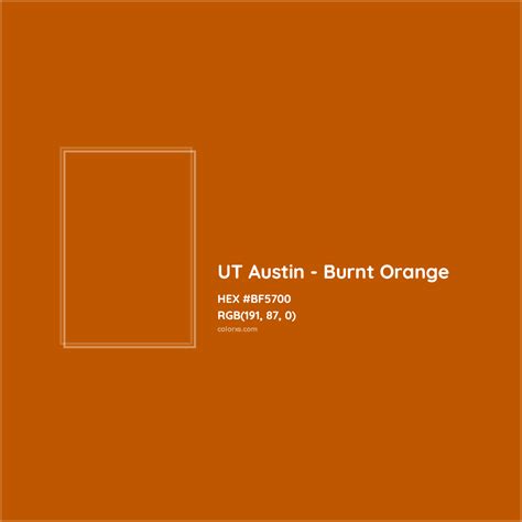 UT Austin - Burnt Orange Complementary or Opposite Color Name and Code (#BF5700) - colorxs.com