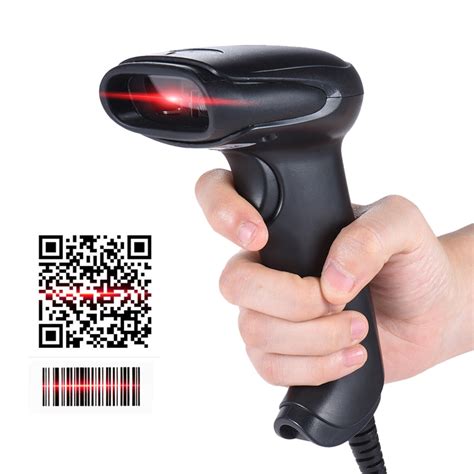 Laser USB Wired Barcode Scanner 1D/2D Barcode Reader Bar Code Reader Handheld Barcode Scanner ...