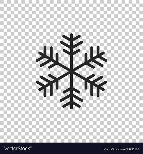 Snowflake icon isolated on transparent background Vector Image