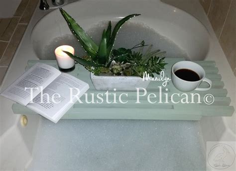 Bath Tray, Shower Caddy, Modern Farmhouse, Rustic, Home Bath Bathroom ...