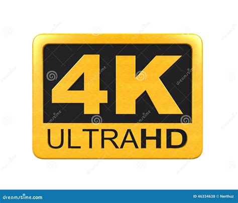 Ultra HD 4K Icon Stock Illustration - Image: 46334638