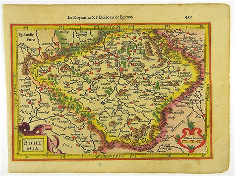 Map of Bohemia Gerardus Mercator 1630 - Antiquariat und Kunsthandel Neumann