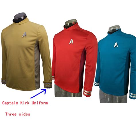 ST Beyond Uniform Cos Captain Kirk Uniform Spock Blue Scotty Red Uniform | eBay