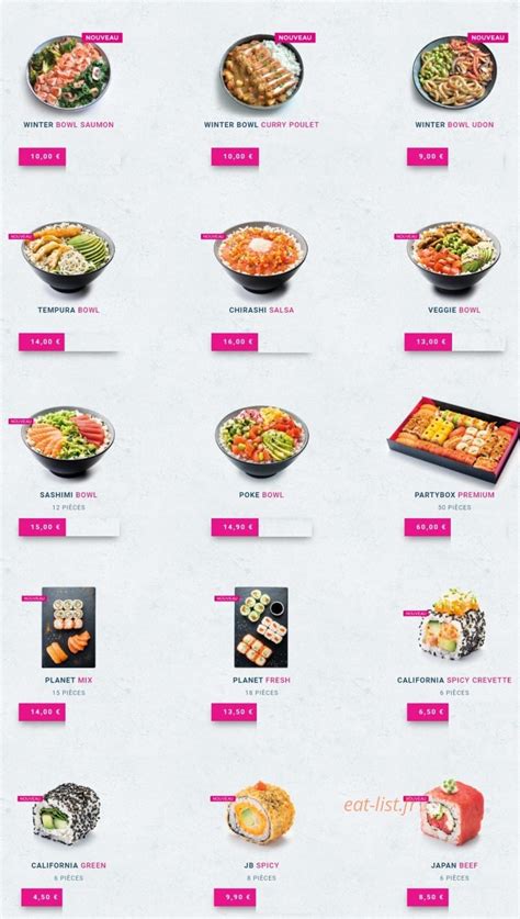 Planet Sushi à Asnieres Sur Seine - menu et photos