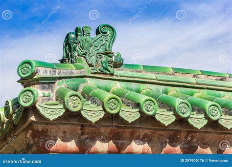 Detail of Roof Decoration in the Temple of Heaven Park in Beijing Stock Photo - Image of chinese ...
