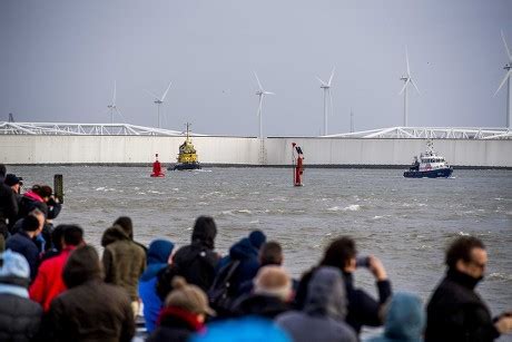 People Watch Maeslantkering Maeslant Barrier Hoek Editorial Stock Photo ...