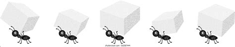 Ants Carrying Sugar Cubes Stock Vector (Royalty Free) 563587444 | Shutterstock