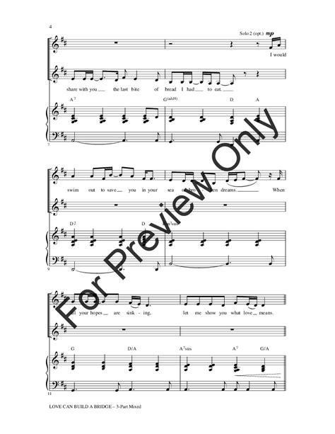 Love Can Build a Bridge (Three-Part Mixed ) | J.W. Pepper Sheet Music