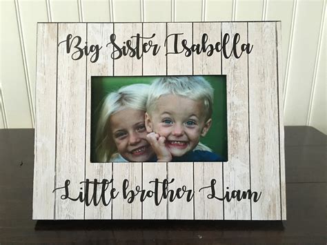 Siblings Picture Frame // Big Sister Little Brother Picture - Etsy