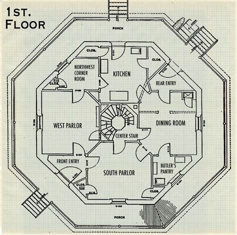 Floor Plan of an Octagonal House