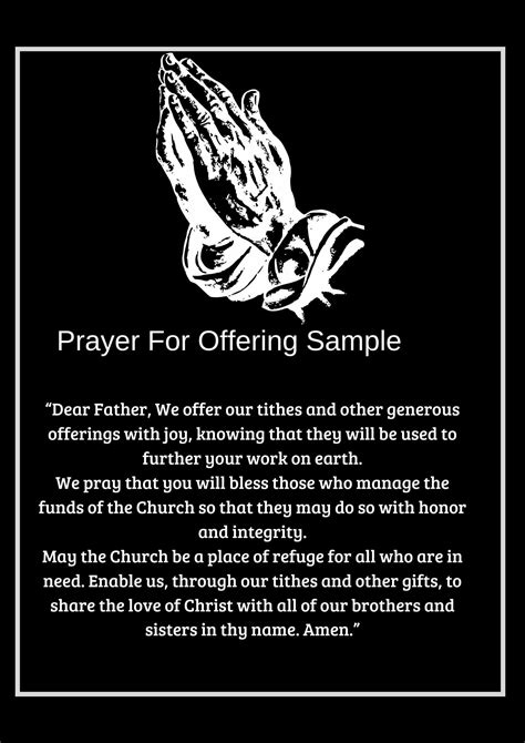 Prayer For Offering Sample: Offertory Prayer For Gifts And Tithes - AmoSii