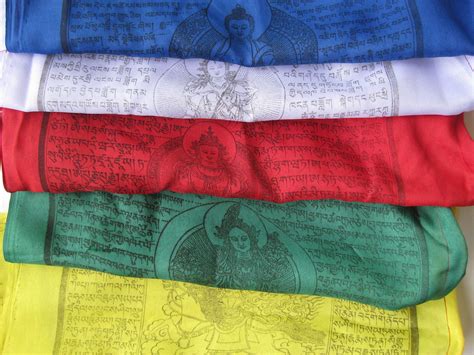 Vertical Tibetan Prayer Flags ~ Victory Over Obstacles ~ polyester ...