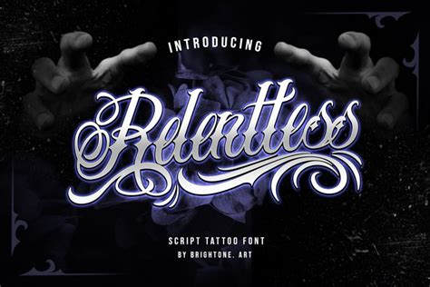 Relentless - Tattoo Font (1607956)