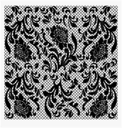 Black Transparent Background Lace Pattern Png - canvas-point