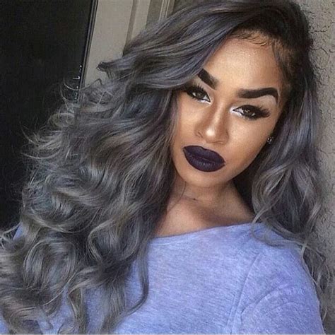 25 New Grey Hair Color Combinations For Black Women | Grey hair dye, Grey hair color, Silver ...