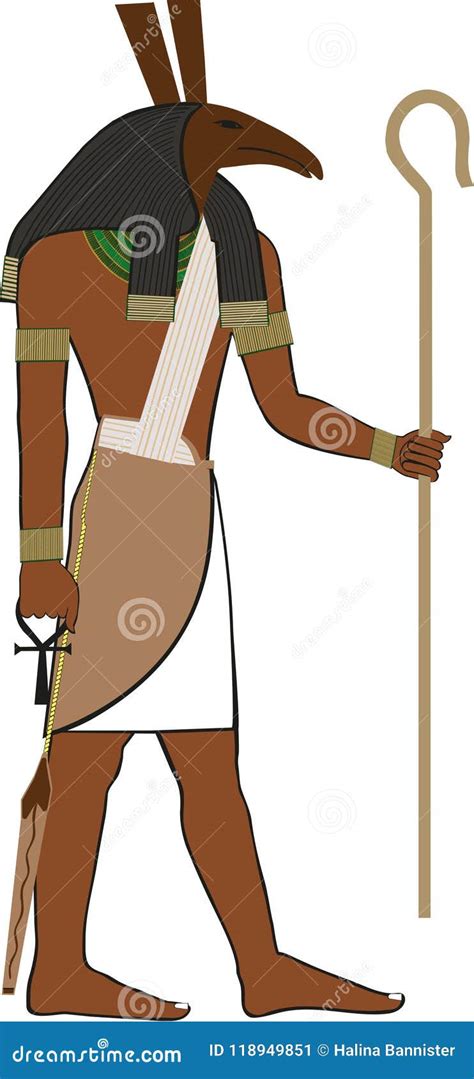 Ancient Egyptian God Seth stock illustration. Illustration of ...