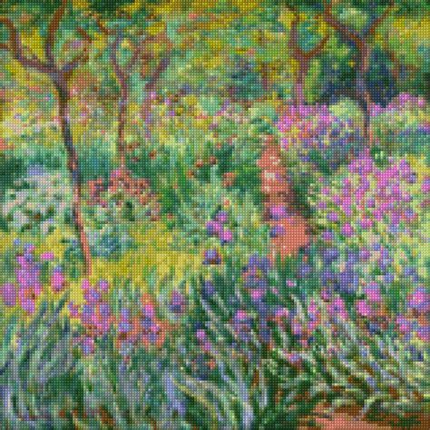 Monet iris Garden at Giverny Cross Stitch Pattern PDF Instant Download ...