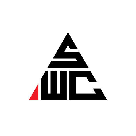 SWC triangle letter logo design with triangle shape. SWC triangle logo ...