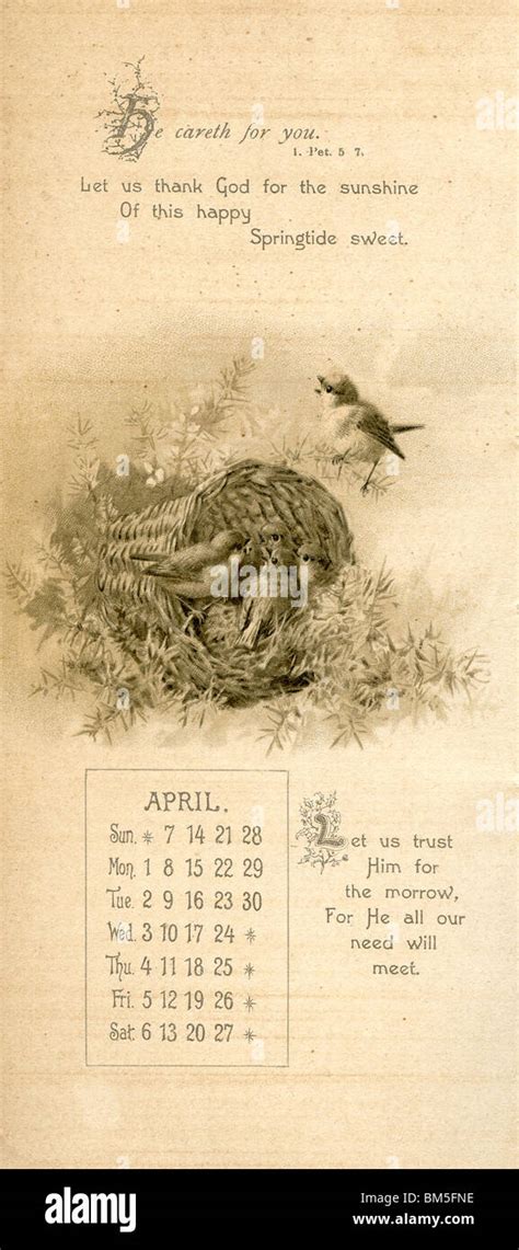 Original Calendar, early 1900's Stock Photo - Alamy