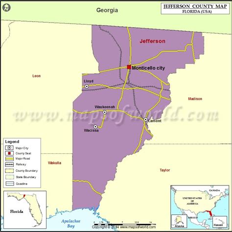 Jefferson County Map, Florida