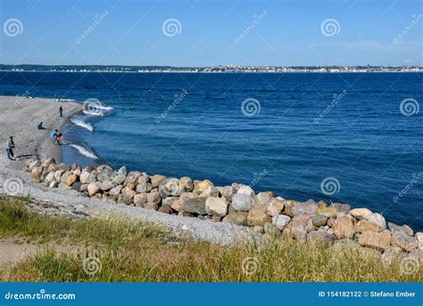 The Coast of Helsingor in Denmark with View To Helsingborg on Sweden Editorial Photography ...