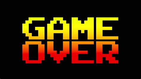 A 4k Game Over Screen. 8 Bit Retro Style. Stock Footage Video 17253376 ...