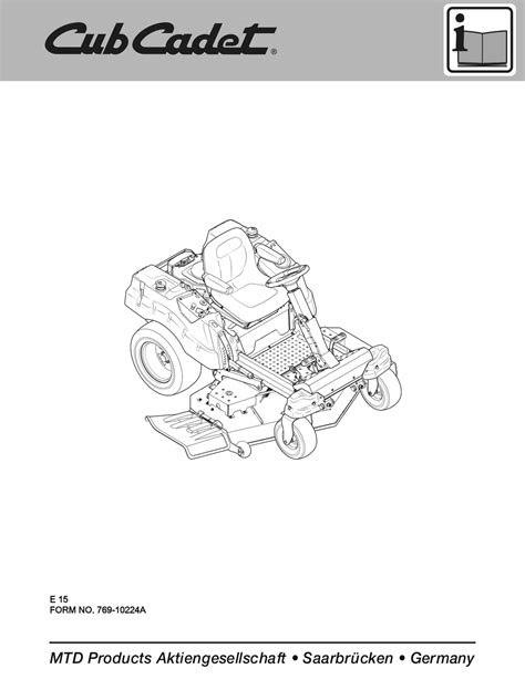 MTD CUB CADET OPERATING MANUAL Pdf Download | ManualsLib