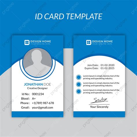 Creative Professional Id Card Design Template Template Download on Pngtree