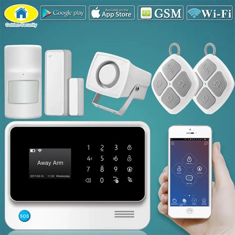 Golden Security G90B Plus WIFI GSM Alarm System GPRS Security Alarm APP Control Door/Window ...