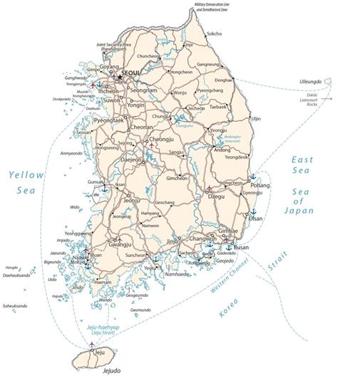 Map of South Korea - GIS Geography