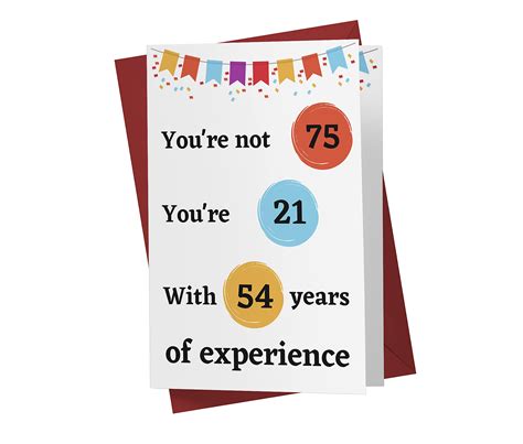 Buy Very Funny 75th Birthday Card – Funny 75 Years Old Anniversary Card – Happy 75th Birthday ...