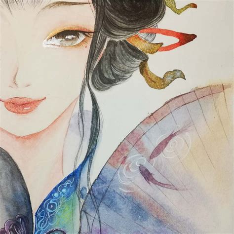 100% Hand Painted Watercolor Painting the Goddess of Flowers 003 ...