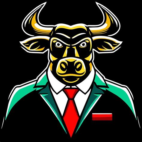 Premium Vector | Dark background bull graphic for graphic design prowess