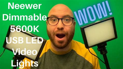 Great Budget Studio Lighting | Neewer Dimmable 5600k USB LED Video Light 2-pack - YouTube