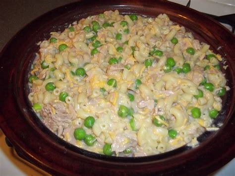 homeade tuna noodle casserole. Elbow mac. noodles, can of cream of ...