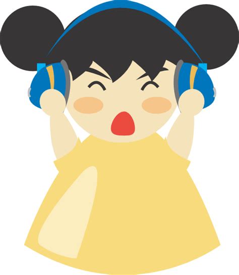 Girl With Headphones Clip Art at Clker.com - vector clip art online ...