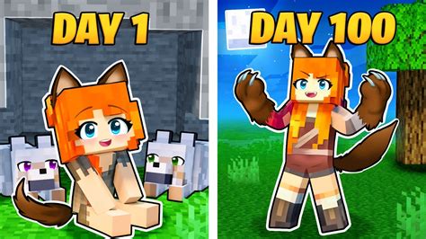 I Survived 100 DAYS as ALPHA WEREWOLF in Minecraft! - YouTube